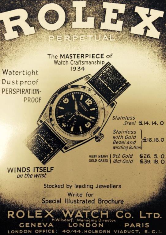 ROLEX HISTORY ROLEX OYSTER PERPETUAL STEEL 1934
